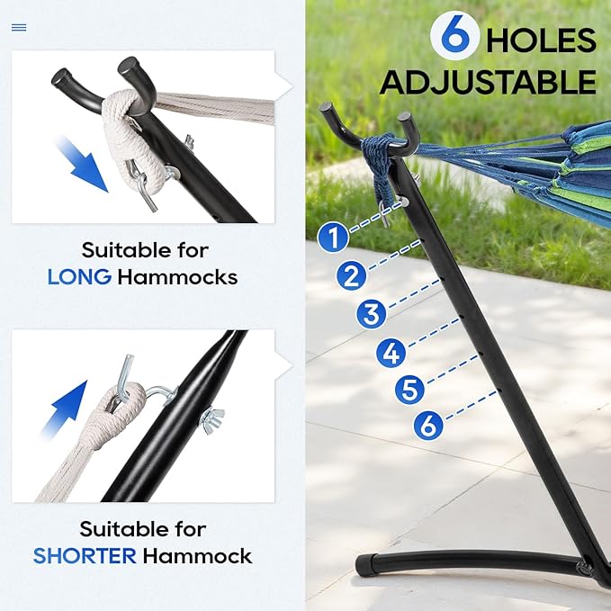 Hammock Stand Portable Heavy Duty Hammock Stand Portable Steel Stand Only for Outdoor Patio or Indoor with Carrying Case (No Hammock)