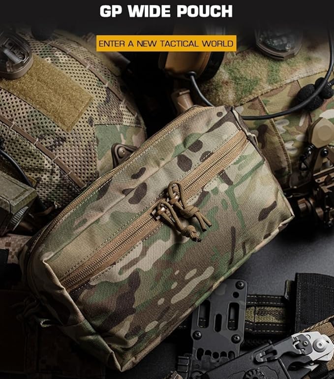 Tactical G.P Wide Bag MOLLE Universal Multipurpose Packaging L.V119 Plate Carrier Combat Belt Extended Hunting Storage Bag