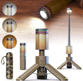Camping-Lights-RechargeableOutdoor Telescopic-Collapsible-Lanterns with 2 Light Sources Mobile Lighting 10500mAh Battery Flash Light &amp Road Lamp for Adventure/Hiking/Camping/Live Streaming(Khaki)