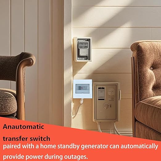 100amp Automatic Generator Transfer Switch 2P 3-Wire 120/240V Automatic/Manual Generator Transfer Switch Ensures Stable Power Transmission Easy to Use