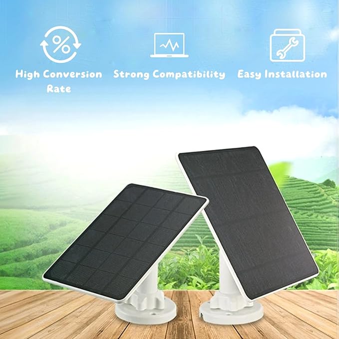 Solar Panel for Nest Doorbell for Video Doorbell 2 3 3+ 4 Plus 2K Outdoor IP66 Water Adjustable Mount Security Camera Solar Charger with 9.8ft Charging Cable