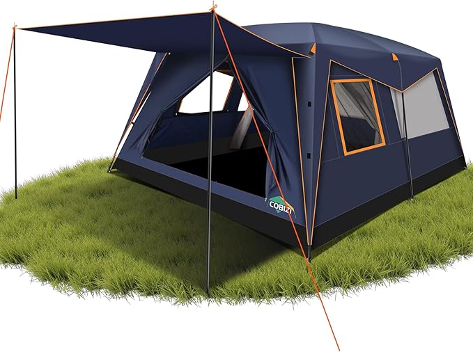 COBIZI 4-6-8-10 Person Camping Tent Spacious Family Tents for Camping Ideal Hiking 3500mm Waterproof Double-Layer Windproof Tent for Hiking &amp Backpacking