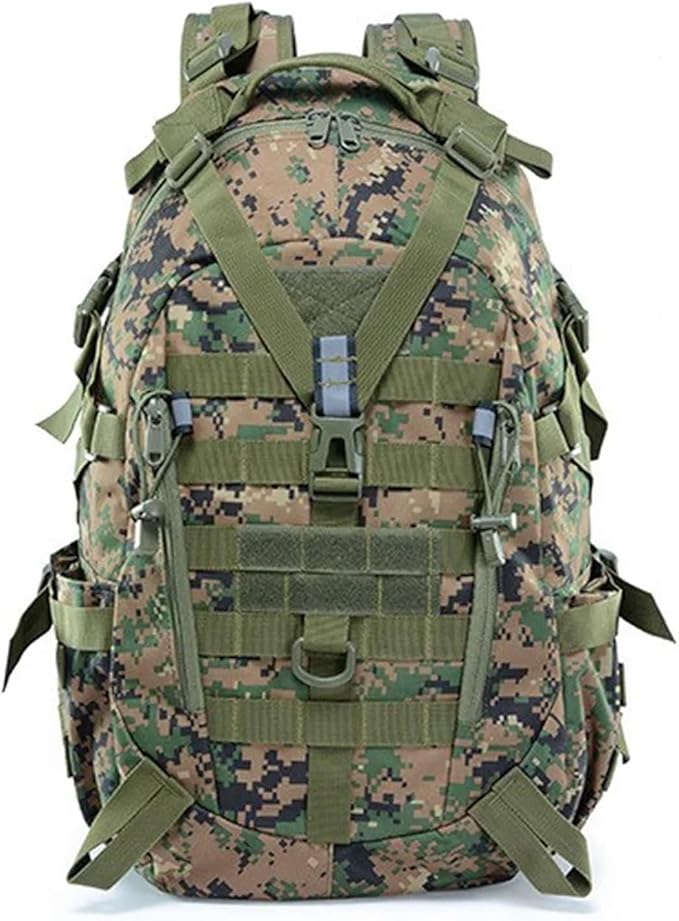 40L Tactical BackpackCompatible for Men Camping Hiking Backpacks Reflective Outdoor Travel Bags Survival(Jungle Digital)