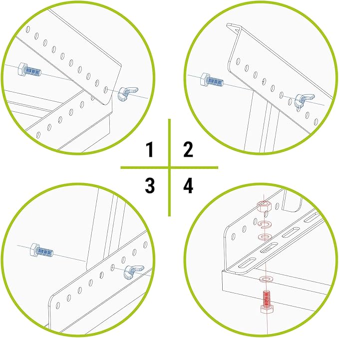 Newpowa Adjustable Solar Panel Tilt Mount Brackets Folding Tilt Legs Compatible with 100 180 200 220 360Watt Panels for RV Roof Off-Grid (40inch Width)