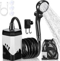 MIAOKE Upgrade Portable Camping Shower 7800mAh Outdoor Electric Shower Rechargeable Pump with Intelligent Digital Display Temperature Display Shower Head for Camping Hiking Traveling