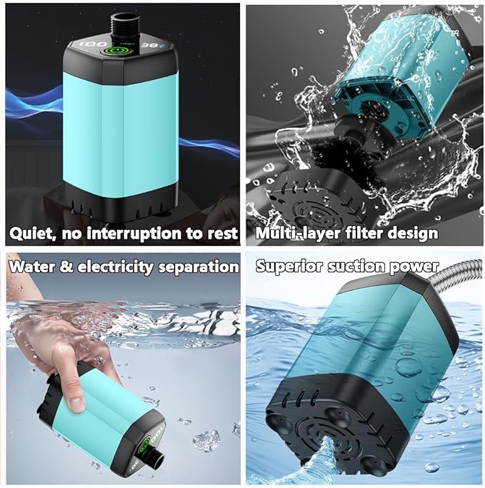 Portable Shower for Camping Rechargeable Camping Shower with Intelligent Digital Display Outdoor Camp Pump Camping Shower Pump with Power Display for Hiking Travel Car Pet 7800mAh