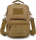 Outdoor Sports Hiking Sling Pack Camouflage Tactical Molle Shoulder Bag Trekking Hunting Backpacks Purse(Khaki)