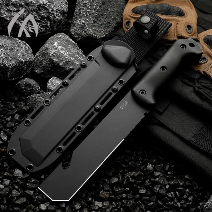 HUANG FU 1PC outdoor knife fixed blade can be used for outdoor activities hiking and trekking and is a multifunctional tool suitable for various environments. Men's Gift