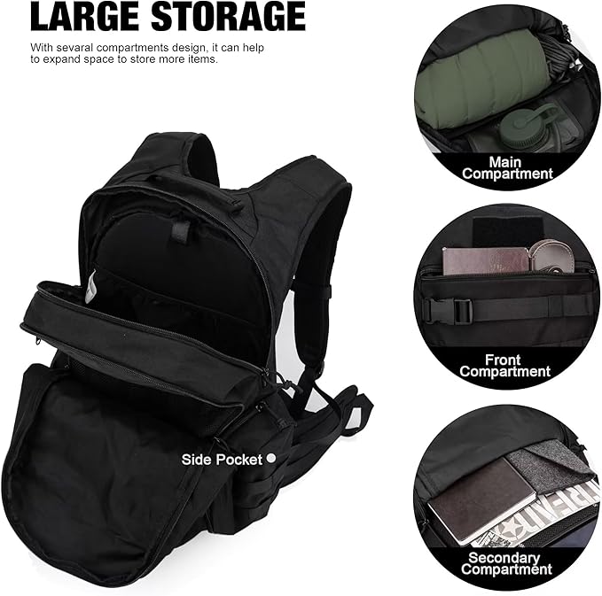 Mardingtop Tactical Molle Backpack for Men- 18L/28L EDC Hiking &amp Motorcycle Backpack