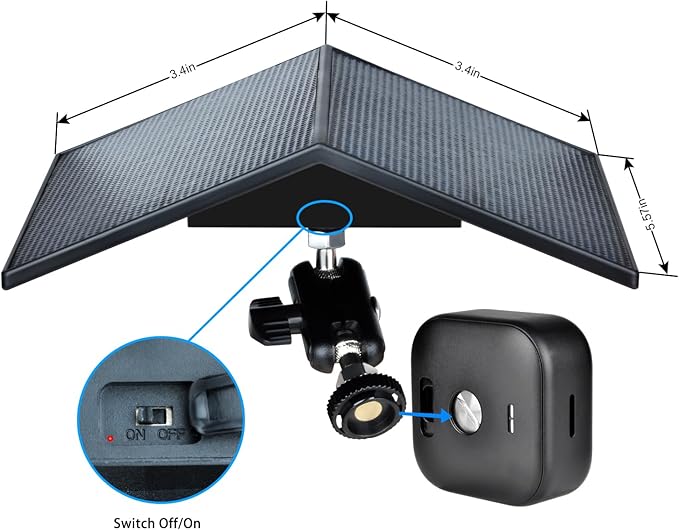 Solar Panel for Blink Camera Waterproof Solar Charger Compatible with Outdoor 4 / 2K+ / XT / XT2 Continuous Power Supply (2PackNot for Blink Mini Camera Not Included)