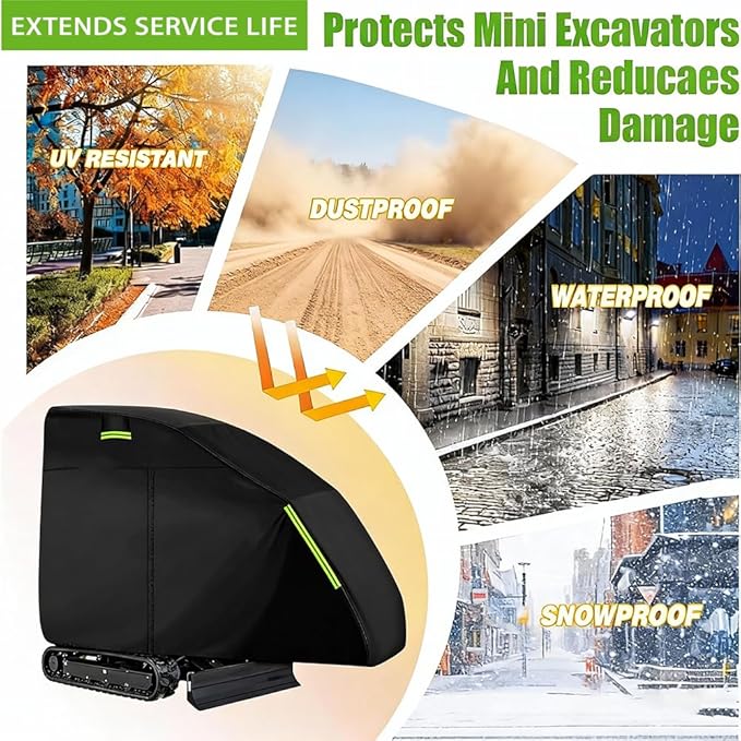 Mini Excavator Cover for John Deere 17G 2015-2026 Water Resistant Compact Excavator Storage Cover All-Weather Outdoor Protection for Small Digger