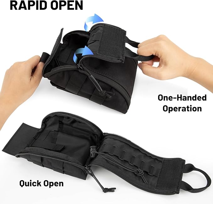 Jueachy Tactical Backpack with Lunch Box for Men: Laptop Compartment Bookbag+Tactical Medical Pouch Molle IFAK: First Aid Pouches Kit Empty