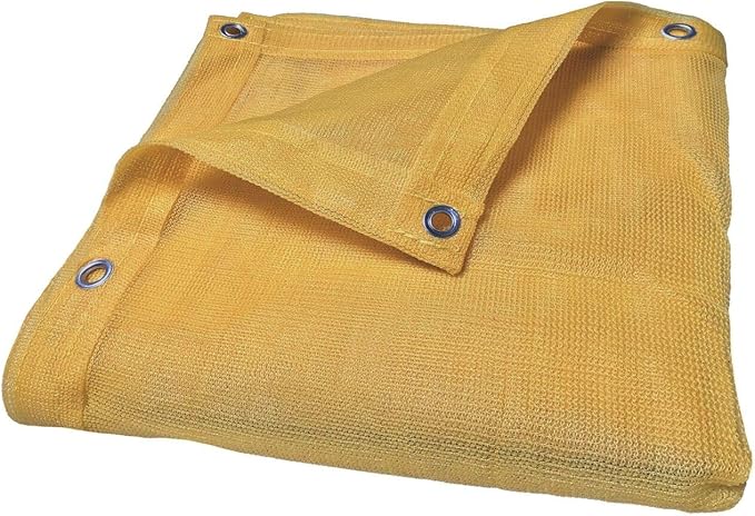 Outdoor Desert Mesh Tarp/Construction Fence Screen Shade (Tan) (8' x 10')