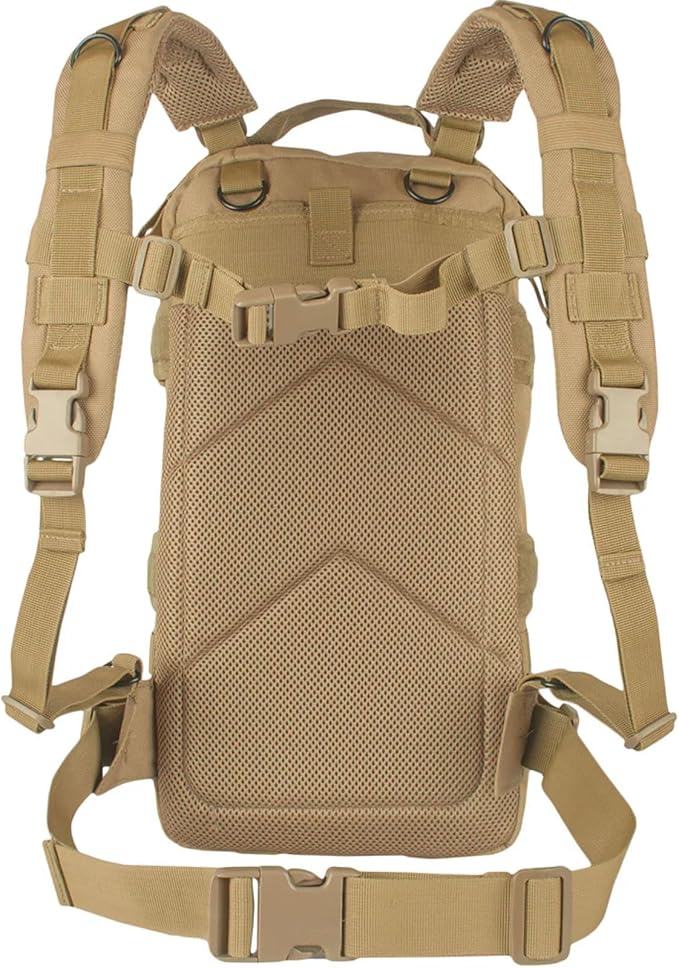 FOX OUTDOOR PRODUCTS Medium Transport Pack | 29L Tactical Backpack with Organizer Pockets MOLLE Webbing &amp Hydration Sleeve Coyote