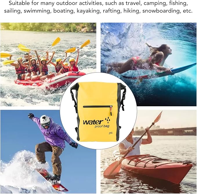 Alomejor 25L Water Resistant Dry Bag Wet Dry Separation Water Resistant Backpack for Outdoor Hiking Camping