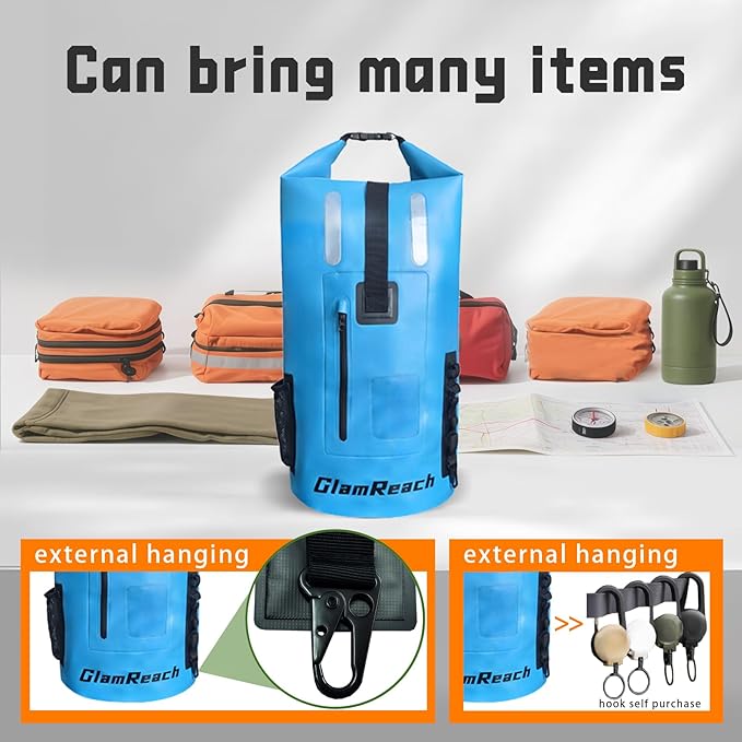 Waterproof Backpack 35L Dry Bag for kayaking Hiking Travel CampingFishing &amp Paddle Boarding with 2L dry bag for Men &ampWomen