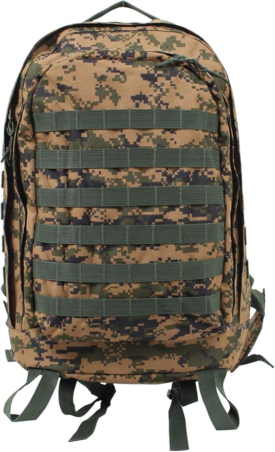 Rothco MOLLE II 3-Day Deployment Pack - Versatile Gear Bag for Extended Excursions Woodland Digital Camo