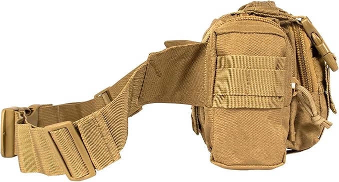 FOX OUTDOOR PRODUCTS Modular Deployment Bag | Tactical Waist Pack Go-Bag &amp Pack Attachment with Organizer Pockets &amp Webbing