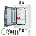 1 String 500V PV Combiner Box 1 in 1 Out 40A DC Circuit Breaker with Solar Disconnect Function Surge Protection IP65 Waterproof Solar Panel Connectors