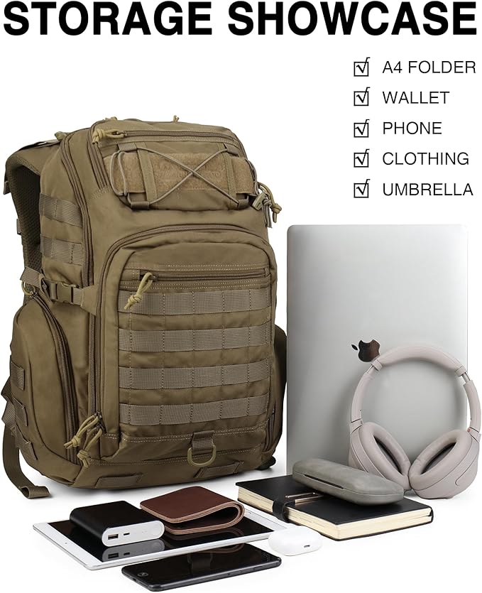 Mardingtop 30L Military Tactical Backpack for MenMolle Rucksack EDC Daypack for HikingTravelCamping Hunting