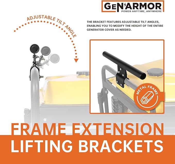 GenArmor Generator Cover Height Extension Brackets Generator Lifting Brackets Pack of 2