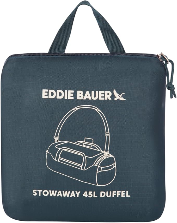 Eddie Bauer Stowaway Packable Duffel Bag | Travel | Foldable | Lightweight | Durable | Ripstop Polyester