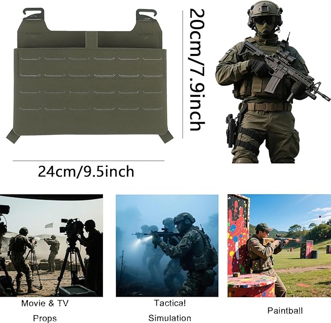 Multifunctional G Buckle Tactical Bag Mounting Plate MOLLE Chest Mounting Panel Front Flap Hanging Panel Replacement Component
