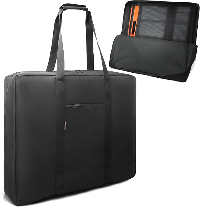 Solar Panel Travel Bag Compatible with 2 Jackery 100W / 200W Padded Portable Solar Panel Storage Bag Compatible with Jackery SolarSaga 100W 100X 200W (100W | 27×23×6)