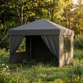 Pop Up Canopy Tent 10x10 Gazebo with 4 Removable Sidewalls Heavy Duty Outdoor Canopy for Patio Waterproof Instant Shelter for Parties &amp Camping Blue