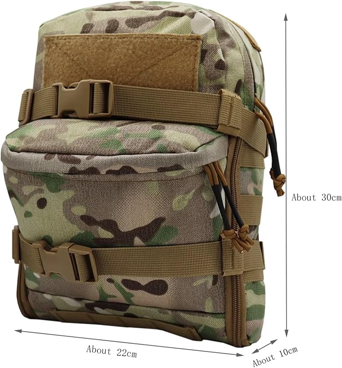 Tactical Mini Hydration Bag Water Backpack Assault Pack Outdoor Bladder Carrier Molle Pouch for Hunting Airsoft Vest