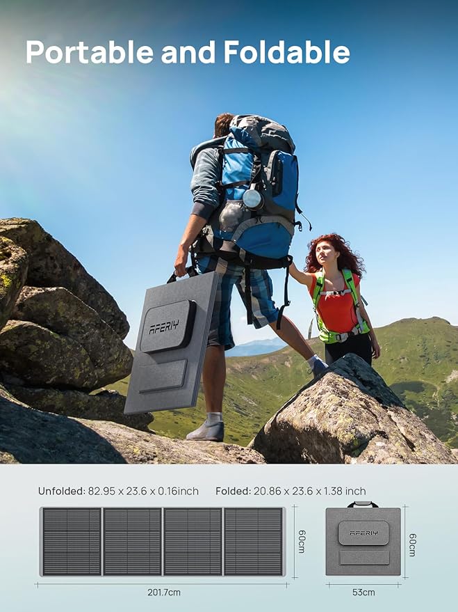 AFERIY P210 2400W Portable Power Station with 200W Solar Panel 2048Wh LiFePO4 Battery Backup with AC &amp Solar Charging Quiet Generator for Home Use Outdoor Camping RV Emergency Power Supply