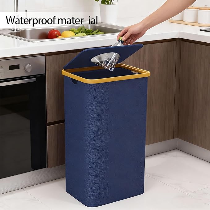 hejhncii Pack of 1 Large Capacity University Cloth Storage Container 100L Collapsing for Easy Bending Home Garage Otherwise Office Storage Handsfree Lid