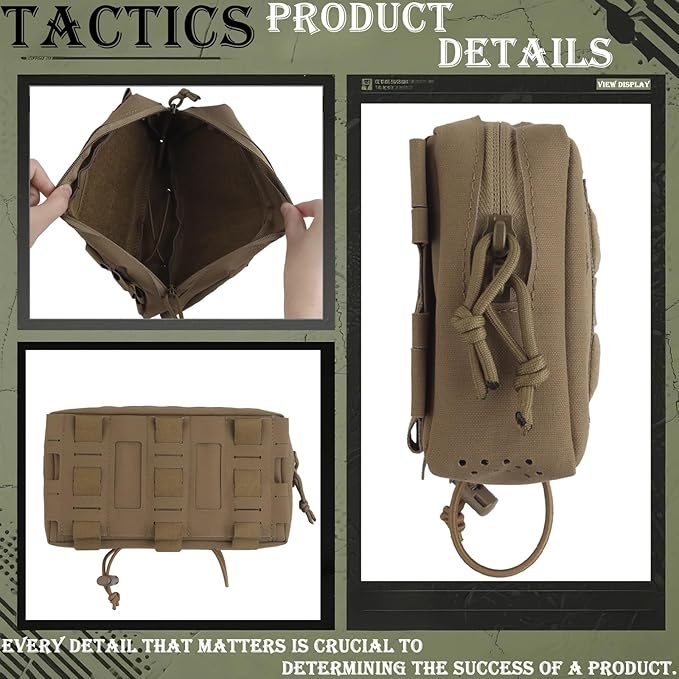 Tactical Molle Admin Pouch for Vest Chest Waist Pack Utility Tool Pouch Tactical EDC Bag