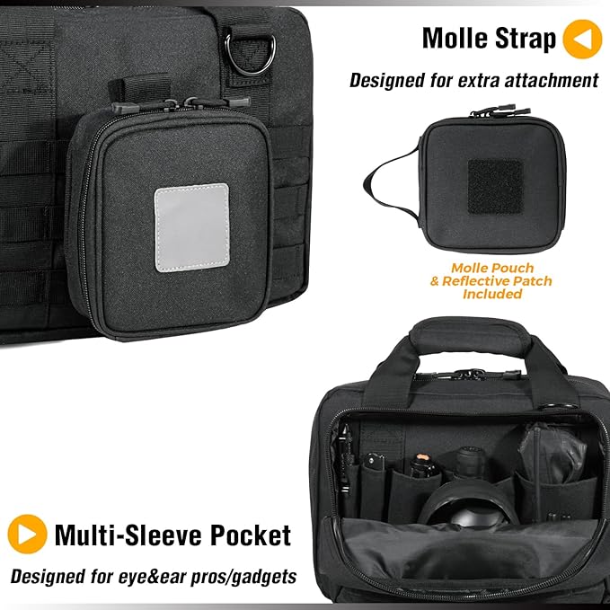 DBTAC Gun Case Bag Small Plus + DBTAC Tactical Large Shoulder Chest Pack (Black)