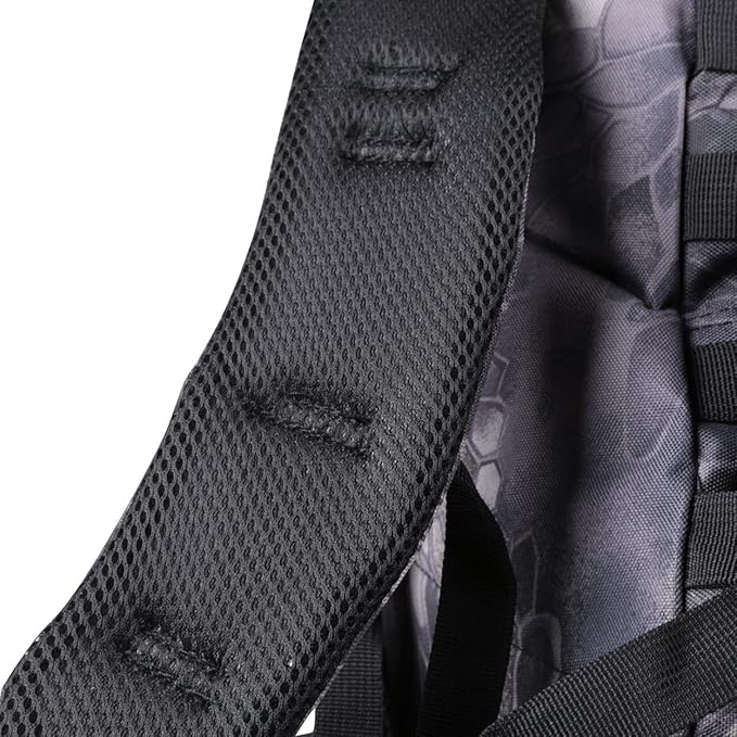 GPCT [4-in-1 [Water-Resistant] Outdoor Sport Military Tactical Travel Casual Backpack/Rucksack/Knapsack Bag for Camping Hiking Trekking Mountain Climbing Hunting- (Black Grain)