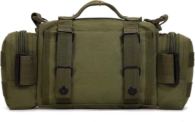 Protector Plus Tactical Fanny Pack Military Assault Waist Bag Hip Belt MOLLE Sling Army Lumbar Gear Pouch EDC Camera Handlebar Range Bags (Patch Included)