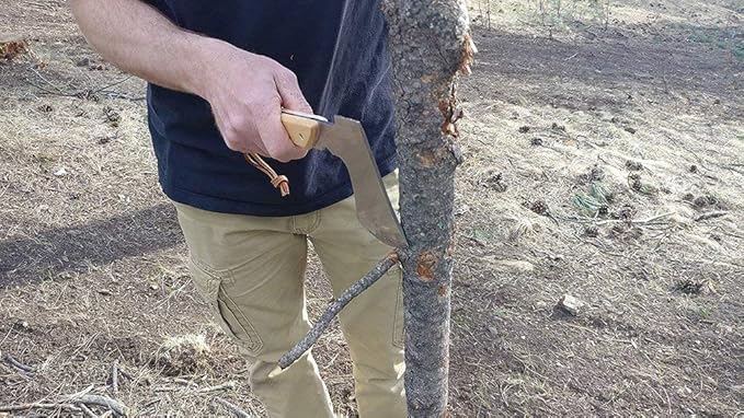 UST Heritage Camp Ax with Full Tang Design Stainless Steel Blade and Leather Sheath for Chopping Hiking Camping Backpacking and Outdoor Survival
