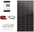 Newpowa 220 Watt 12 Volt Solar Panel Kit 220W 12V Solar Charge Starter Kit +40A MPPT Charge Controller+Mounting Z Brackets+Cable Solar Power System for Home Camping Boat RV Off Grid Applications