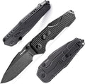 REALSTEEL Evolution Ironclad Folding Pocket Knife3.8Droppoint D2 BladeButton Frame LockG10 HandleThumb StudSafety Switch6.5ozEDC Tactical Indoor OutdoorCampingHikingDaily UseGift for Men W