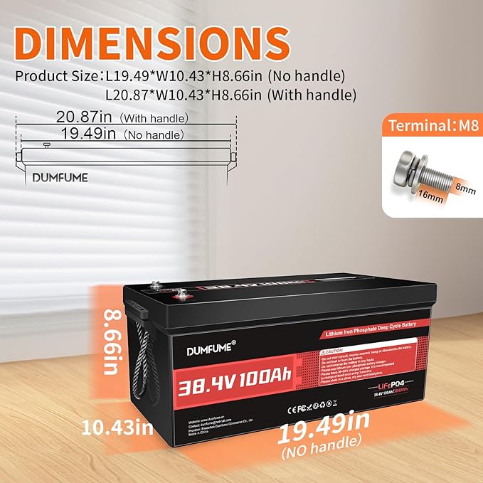 36V 100Ah LiFePO4 Lithium Battery Built-in 200A BMS &amp 15000 Cycles3840W Motor SupportHigh Energy Density Golf Cart BatteryRVHome Energy StorageOff-grid Applications