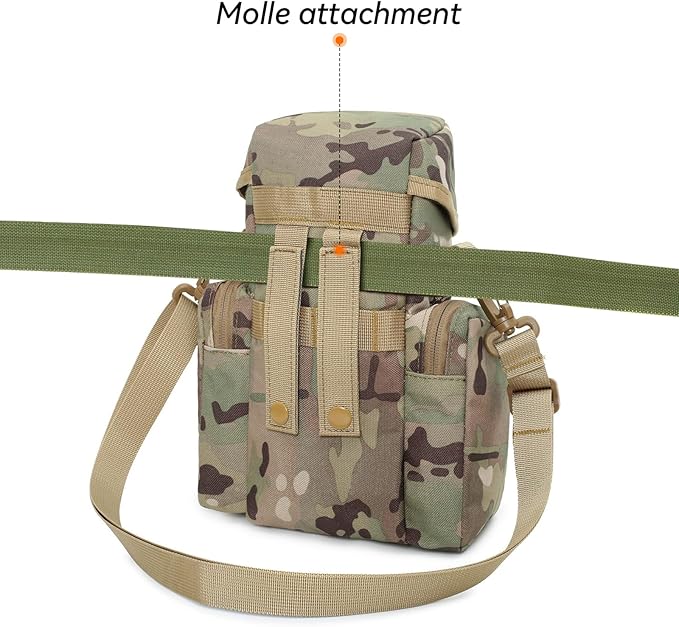 Large Tactical Molle Water Bottles Bag Pouch with Strap Water Bottle Carrier Bag Molle Tactical Pouches for Backpack