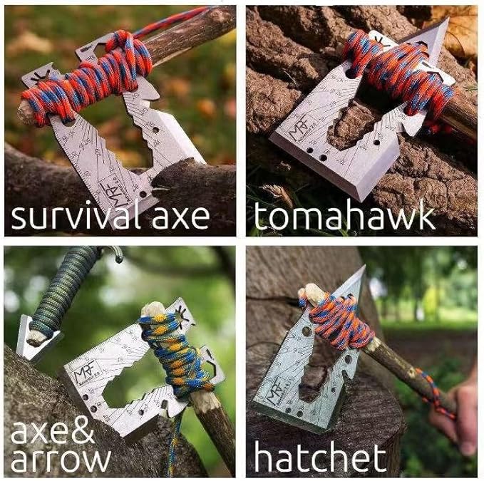 Generic Pro Stainless Credit Card Tool 30+ Tools Pocket Survival Axe Arrowhead