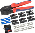 Solar Crimping Tool Kit LY-2546B Crimping Pliers with Male Female Solar Cable Connectors Solar Spanner Wrench for Connectors Solar Panel 2.5/4/6mm² AWG14/12/10