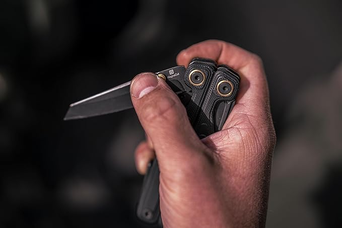LEATHERMAN Wave Alpha – 16-in-1 Multi-Tool with MagnaCut® Blade G10 Handles &amp Full-Size Scissors Obsidian