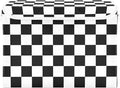 Collapsible Storage Bins with Lids Decorative Fabric Storage Cubes Closet Organizer and Storage Basket Boxes Containers for Clothes Box Chest Nursery Folding Rectangle Black White Checkered