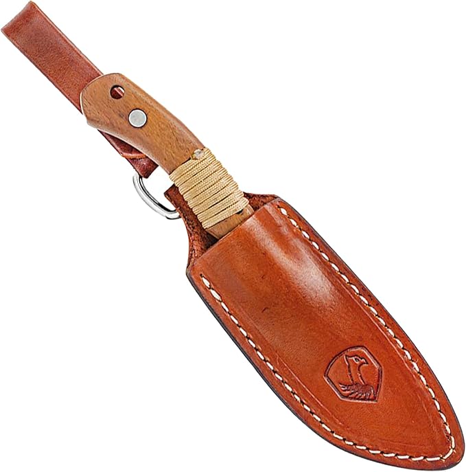 Condor Tool &amp Knife Mountaineer Trail Hunting Knife - 440C Stainless Steel - Walnut Handle and Hand Crafted Welted Leather Sheath - 4.14 Inches Blade - 7.76 Ounce (3.5mm Thick)