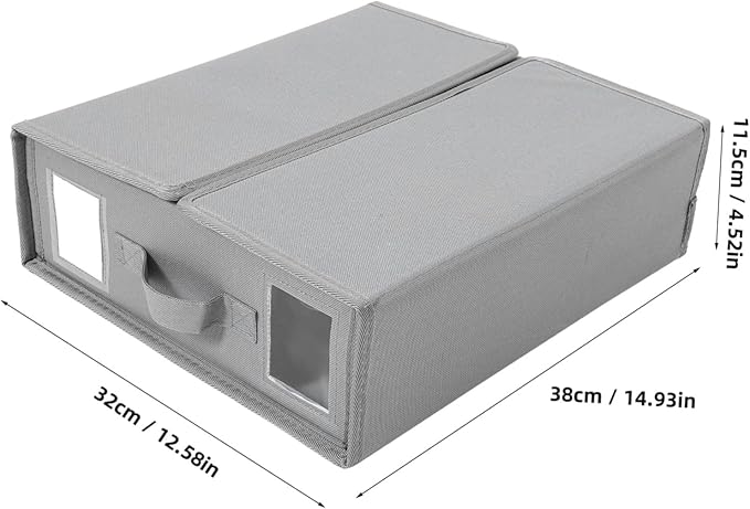 Unomor Closet Organizer Bed Sheet Folding Box Underbed Storage Organizers for Clothes Blankets