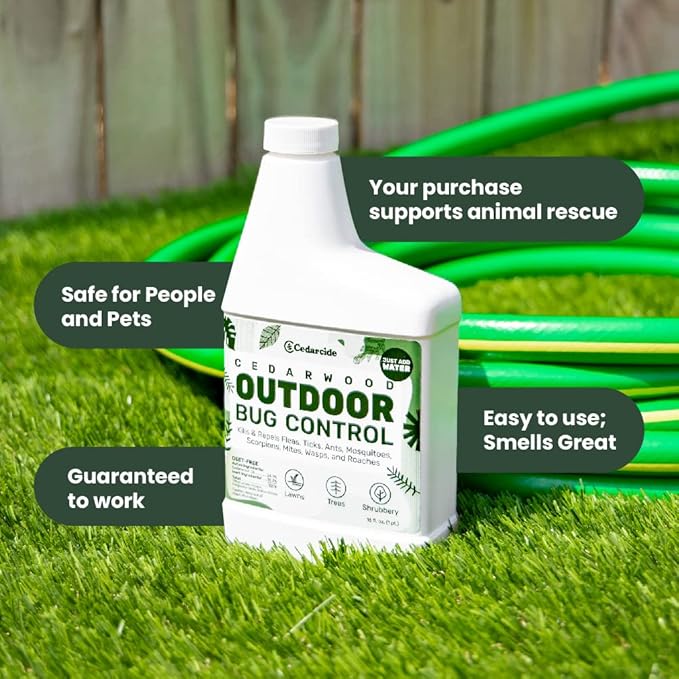 Cedarcide PCO Choice 4 Gallon Case Outdoor Cedar Oil Concentrate Kills &amp Repels Fleas and Ticks