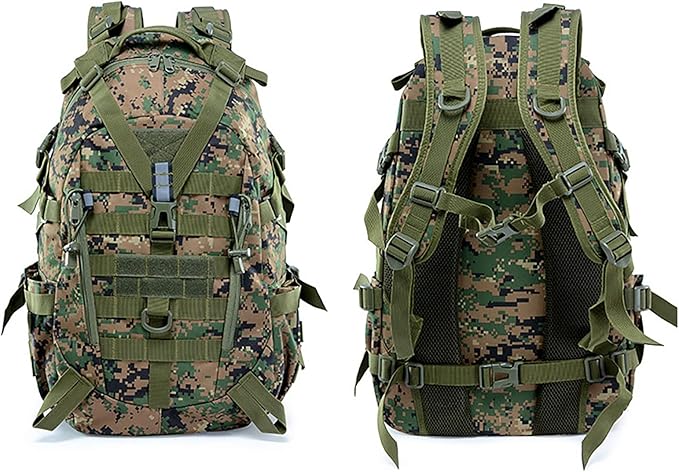 Military Tactical Backpack25L Army 3 Days Assault Pack BagOutdoor Tactical Bag Backpack for MenMolle Rucksack Waterproof (CamoB)