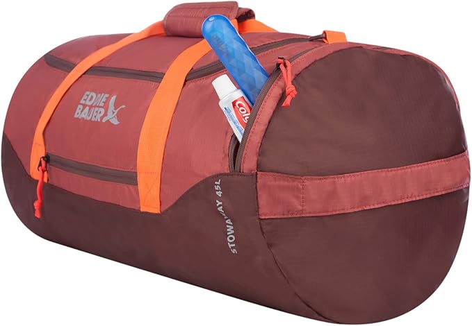 Eddie Bauer Stowaway Packable Duffel Bag | Travel | Foldable | Lightweight | Durable | Ripstop Polyester